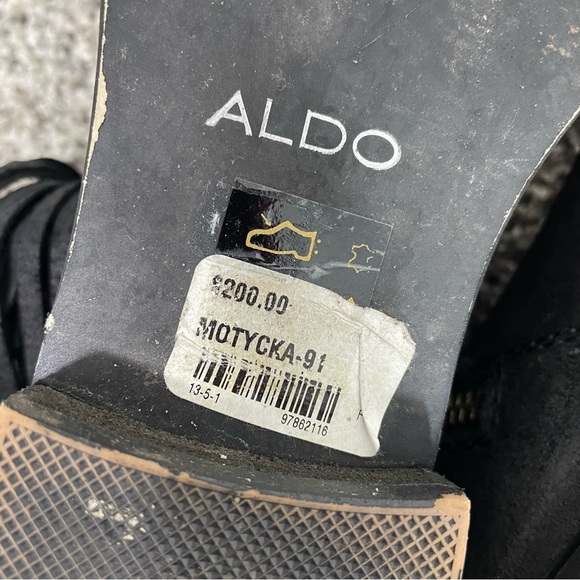 Aldo || Genuine Leather Strappy Moto Boots Size 6 - Picture 7 of 8